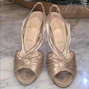 Ivory satin Louboutin’s perfect wedding shoe